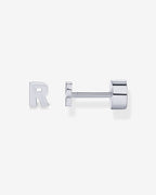 Initial Letter Flatback Earrings