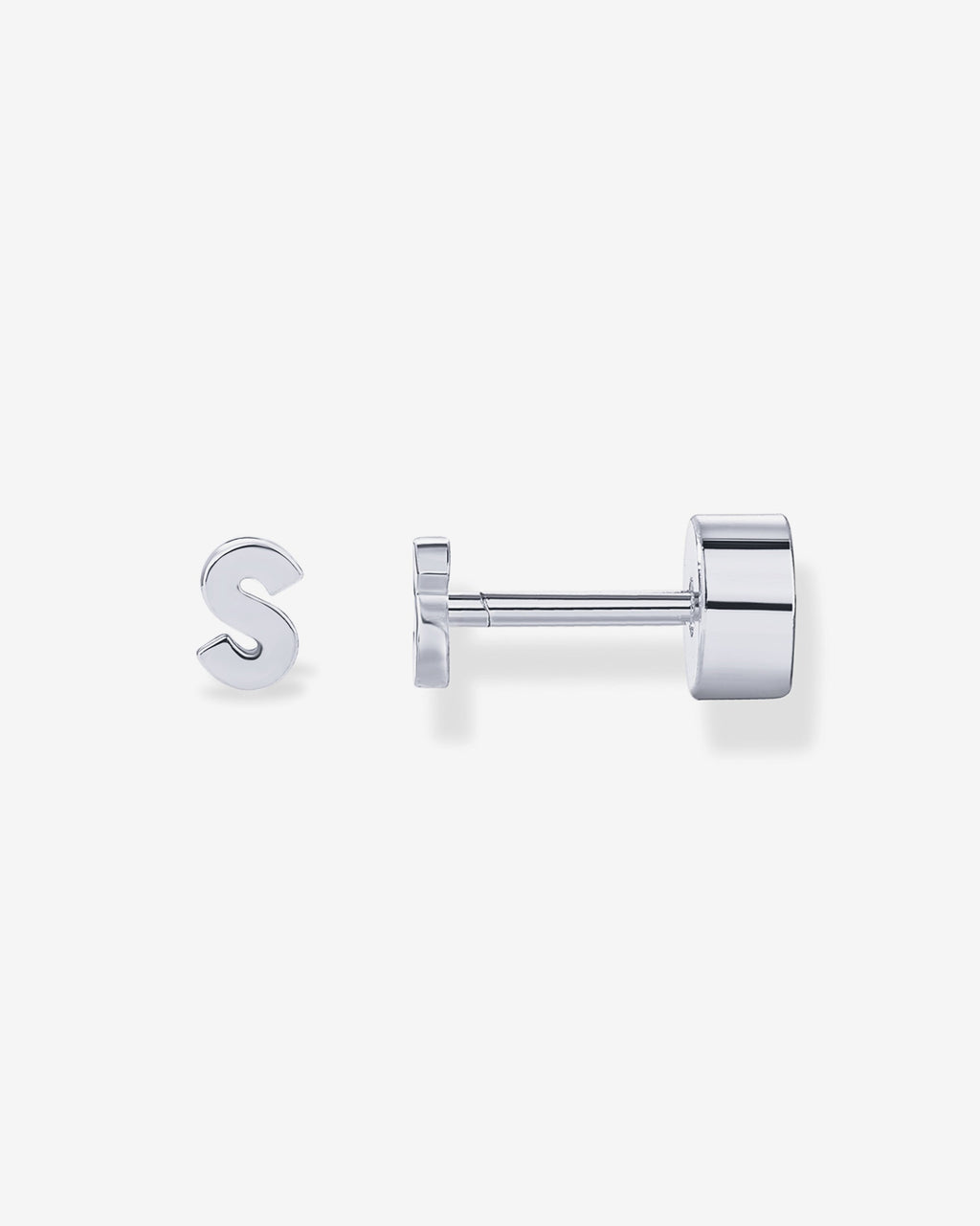 Initial Letter Flatback Earrings