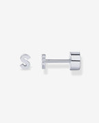 Initial Letter Flatback Earrings