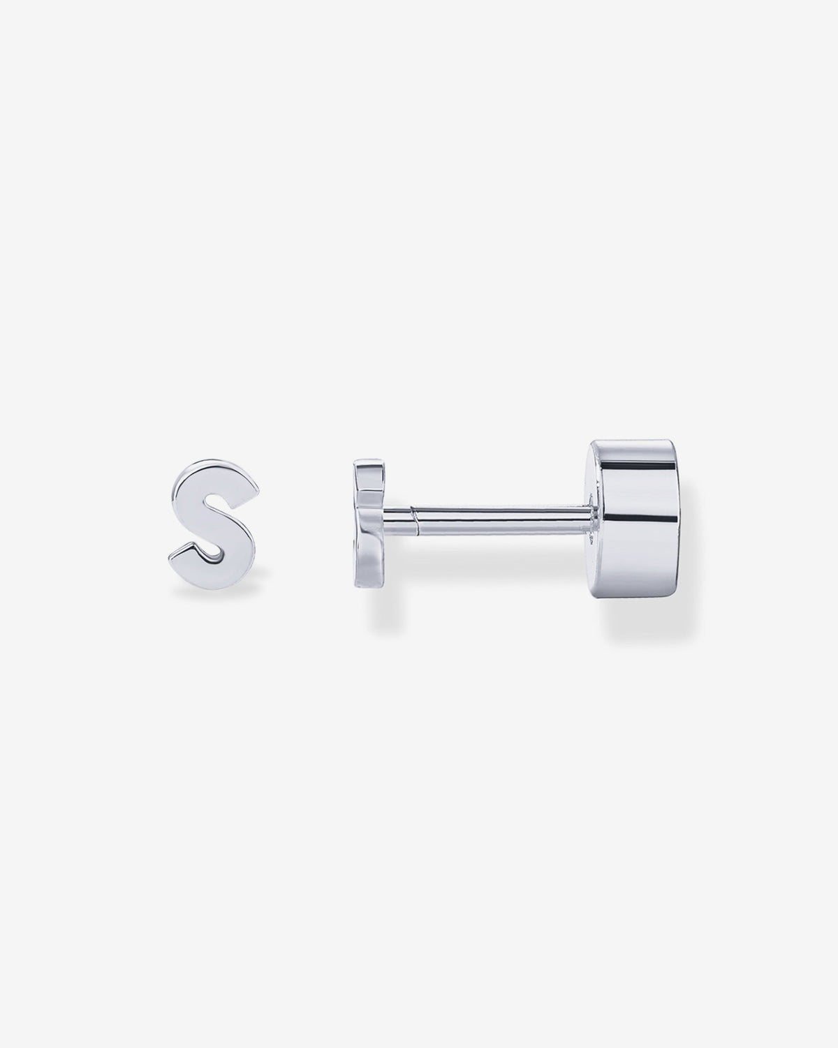Initial Letter Flatback Earrings