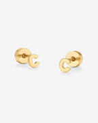 Initial Letter Flatback Earrings