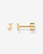 Initial Letter Flatback Earrings