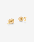 Initial Letter Flatback Earrings