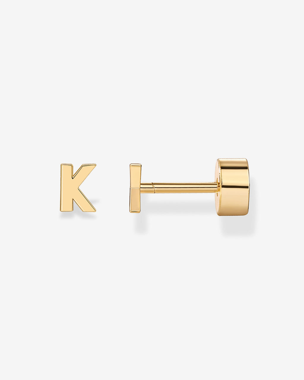 Initial Letter Flatback Earrings