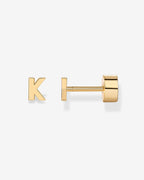 Initial Letter Flatback Earrings