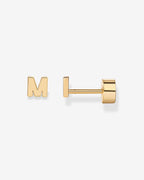Initial Letter Flatback Earrings