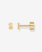 Initial Letter Flatback Earrings