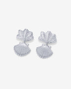 Double Seashell Dangle Earrings