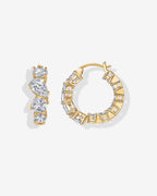 Inside-Out Mixed CZ Hoops
