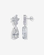 Cluster Pear Drop Bridal Earrings