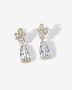 Cluster Pear Drop Bridal Earrings