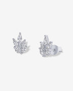 Pear Leaf Bridal Stud Earrings