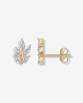 Pear Leaf Bridal Stud Earrings
