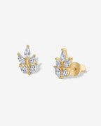 Pear Leaf Bridal Stud Earrings