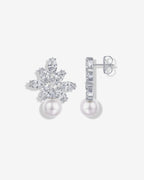 Pearl Cluster Bridal Earrings