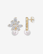 Pearl Cluster Bridal Earrings
