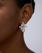 Pearl Cluster Bridal Earrings