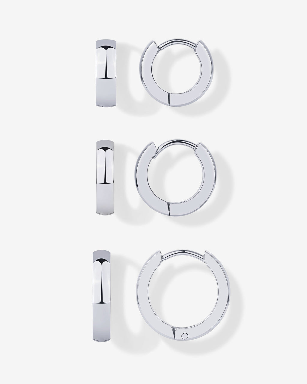 Chunky Huggie Hoop Earrings Set