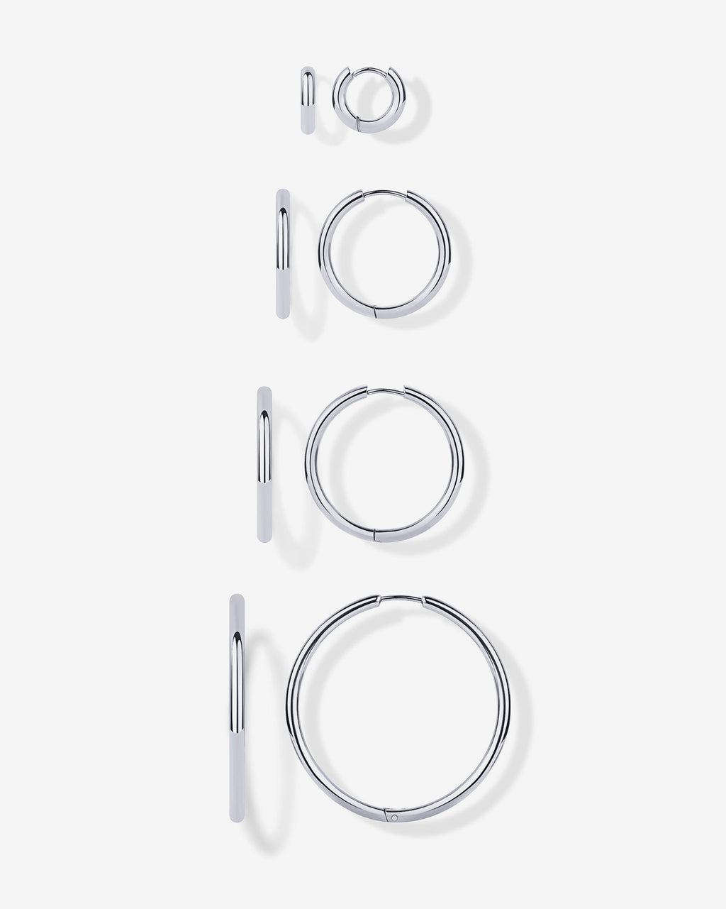 Cascade Graduated Hoop Earrings Set