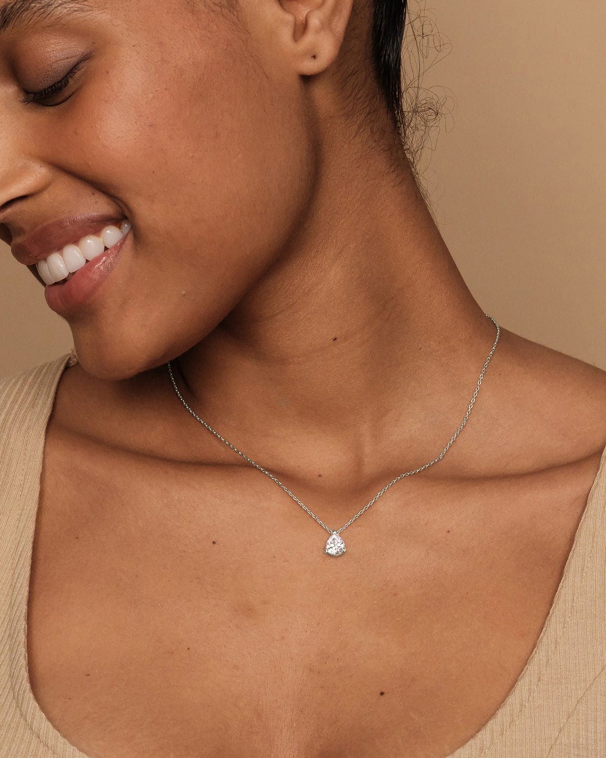 Dainty Pear Pendant Necklace