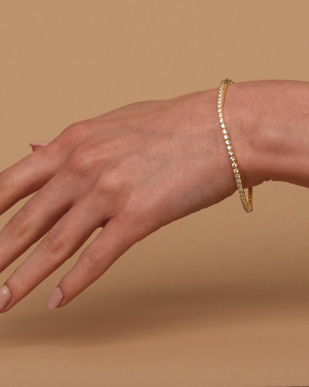 Dainty Round Cubic Zirconia Tennis Bracelet