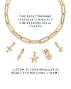 Cherished Connections Charm Paperclip Bracelet Set