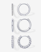 Aurora Trilogy Hoops Set