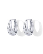Waterproof Starburst Chunky Huggie Hoops