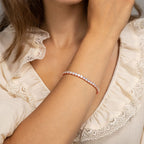 Sparkling 4mm Round Cut Cubic Zirconia Tennis Bracelet