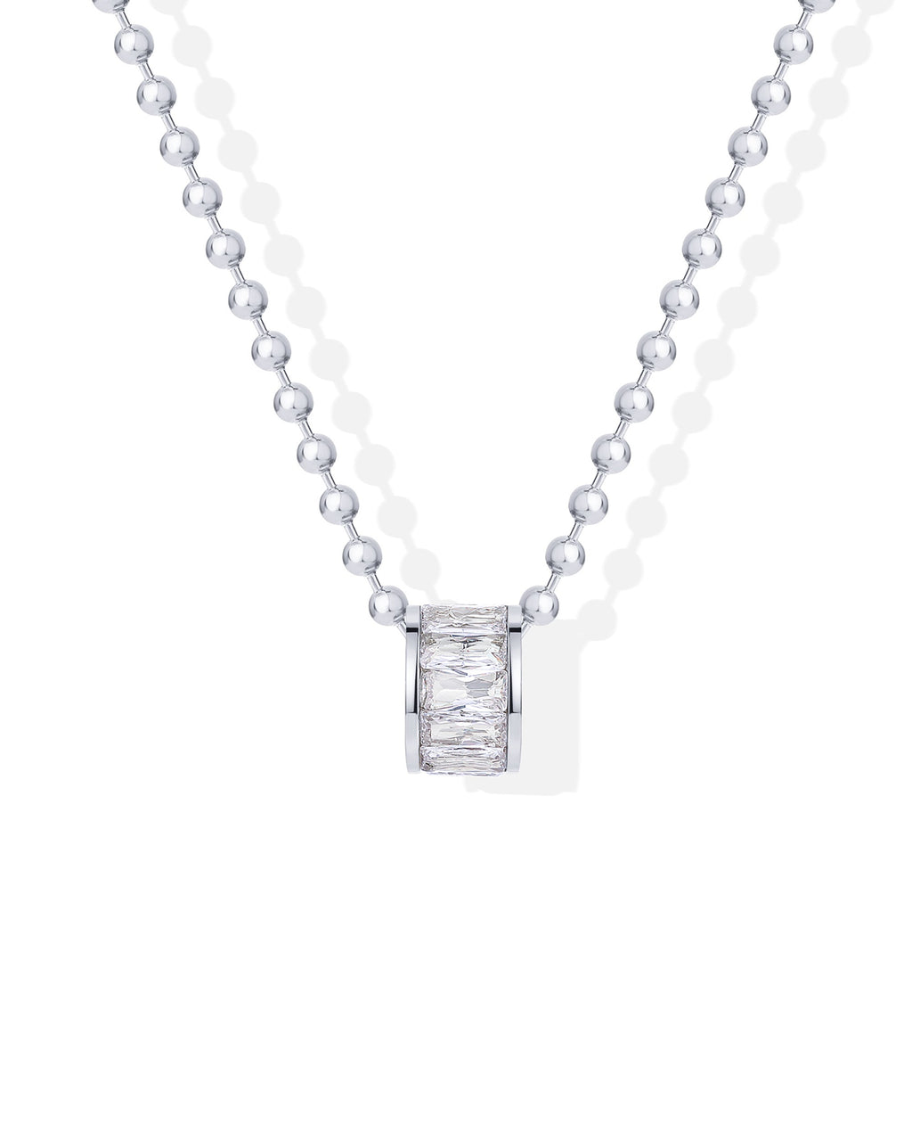 Waterproof Rondelle Pendant Necklace