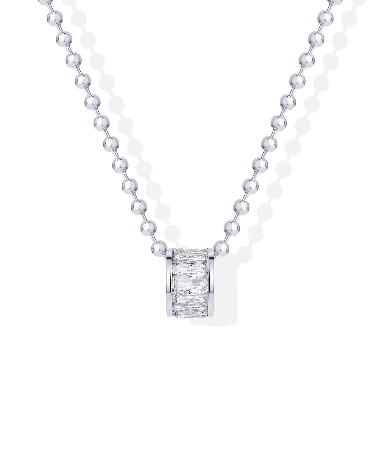 Waterproof Rondelle Pendant Necklace