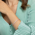 Sparkling 4mm Round Cut Cubic Zirconia Tennis Bracelet