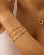 Stone Beaded Bracelet Trio