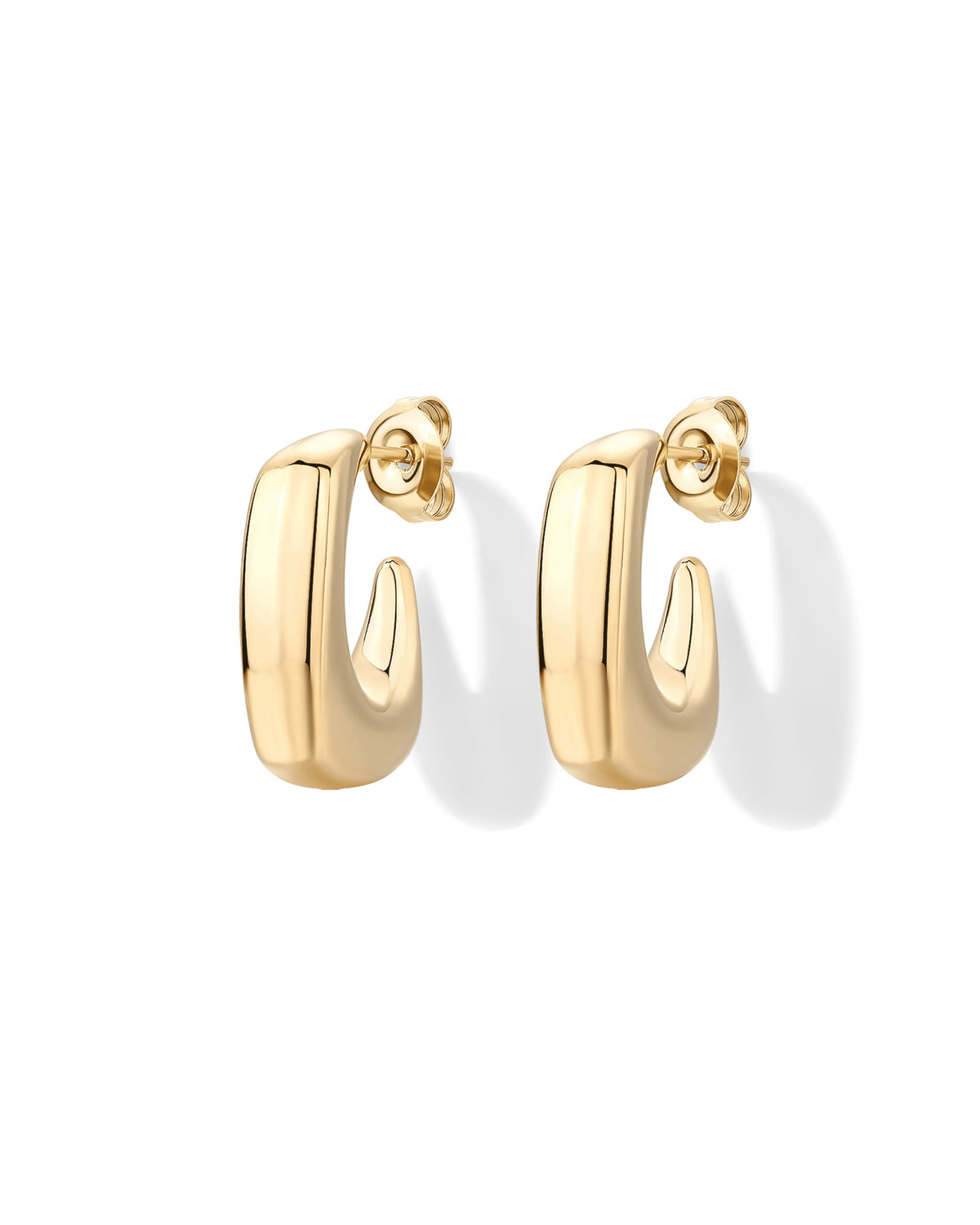 Waterproof Chunky Square Hoop Earrings