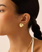 80s Button Stud Earrings
