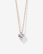 Heart Solitaire Pendant Necklace