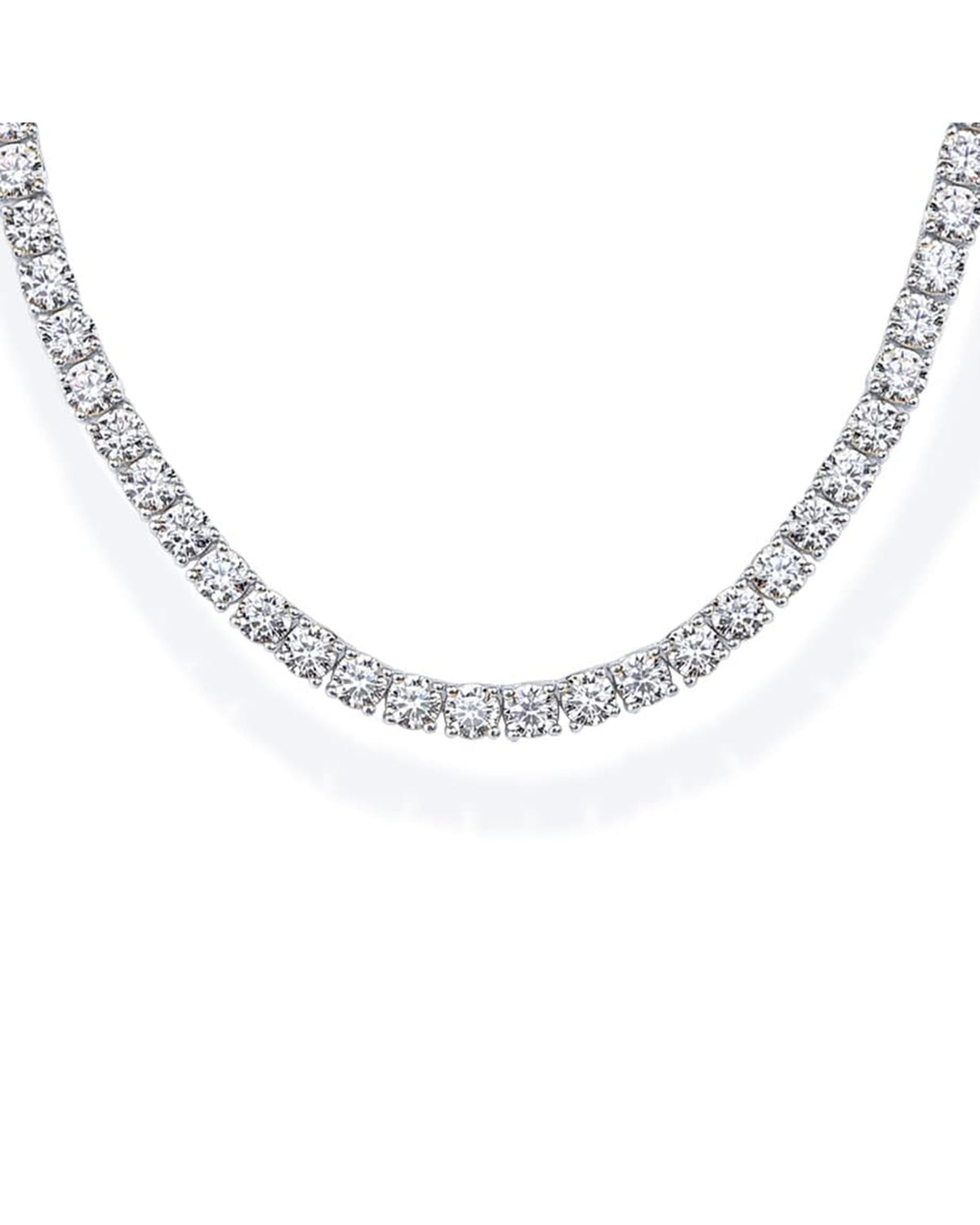 Long Choker Tennis Necklace