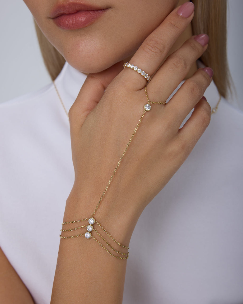 Waterproof Layered Hand Chain Bracelet