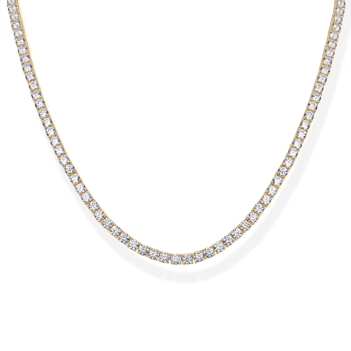 Long Choker Tennis Necklace