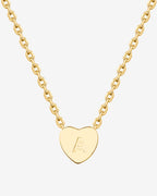 Dainty Heart Initial Necklace