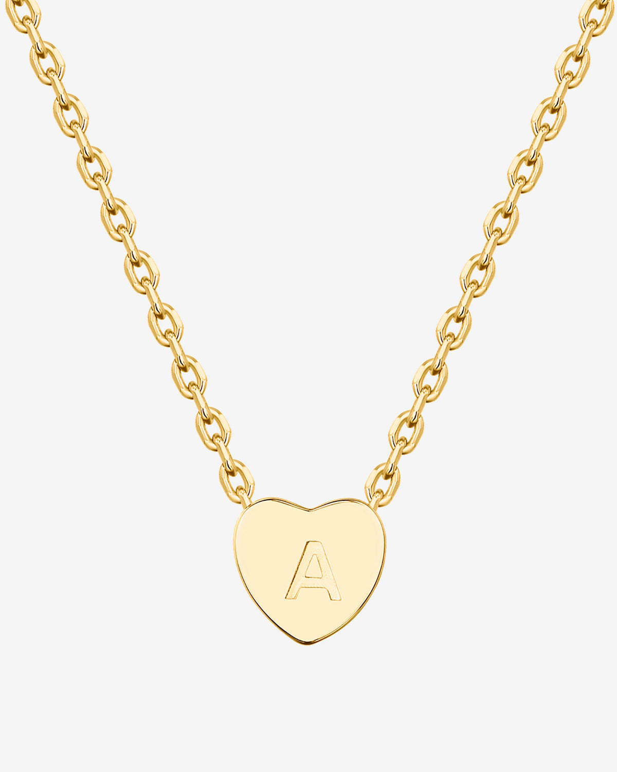 Dainty Heart Initial Necklace