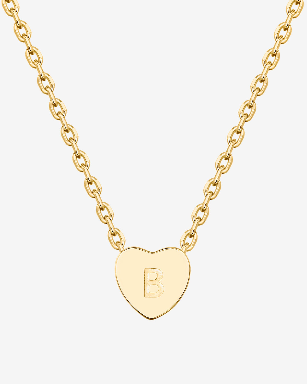 Dainty Heart Initial Necklace