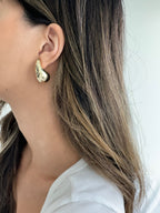 Chunky Teardrop Hoop Earrings