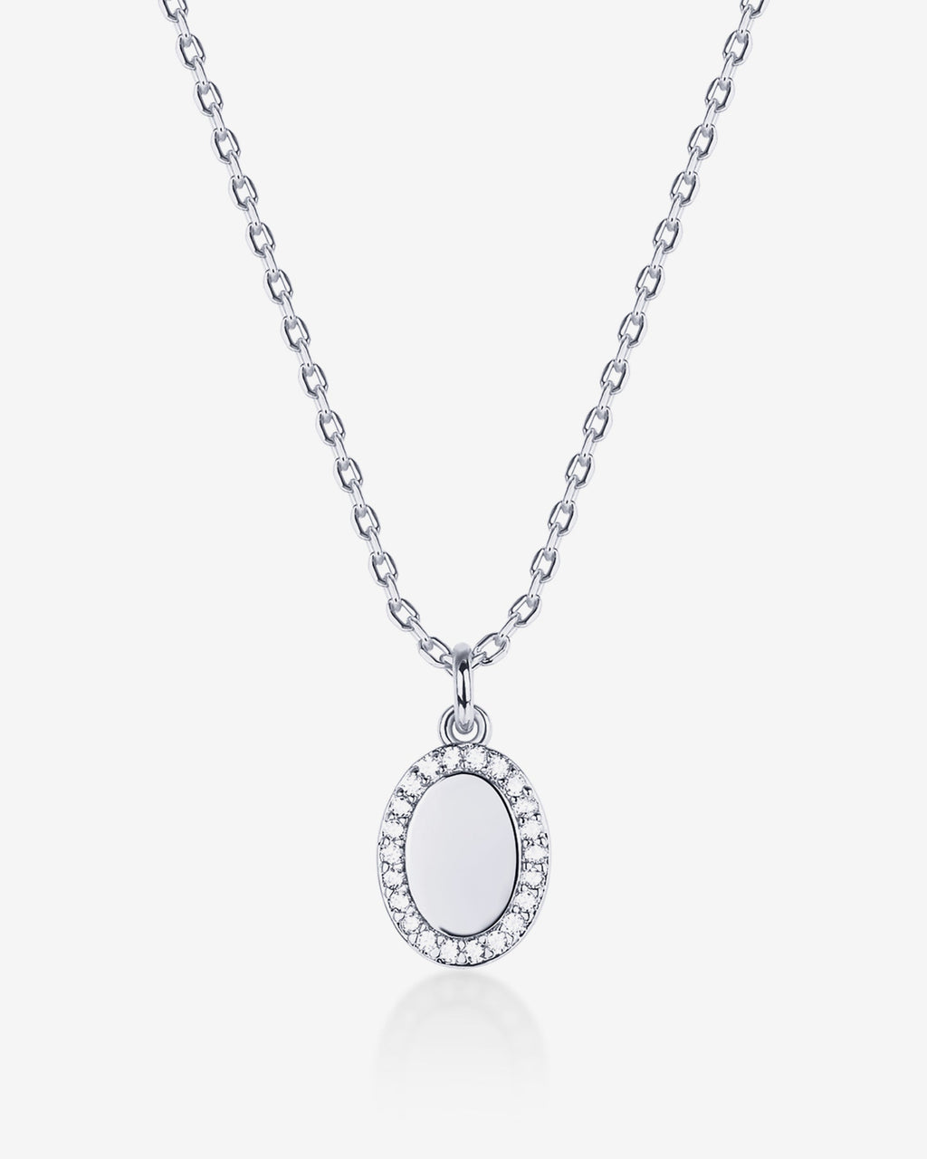 Oval Cubic Zirconia Pendant Necklace
