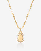 Oval Cubic Zirconia Pendant Necklace