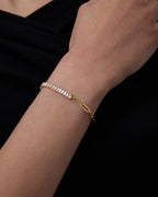 Baguette Tennis & Paperclip Bracelet