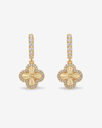 Clover Pavé Huggie Earring