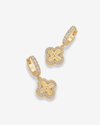 Clover Pavé Huggie Earring