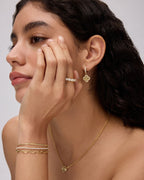 Clover Pavé Huggie Earring
