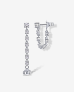 Chain Diamond Stud Earrings